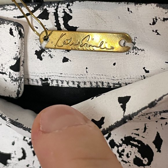 Katie Ermilio Silk Pearl Pencil Skirt - Picture 3 of 11